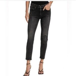 Moussy Lenwood Skinny-black Distressed Jeans Size 28 Made In Japan Quiet Luxury